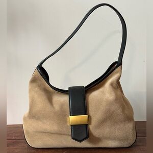 J. Crew Berkeley Suede and Leather Shoulder Bag